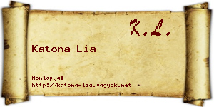 Katona Lia névjegykártya