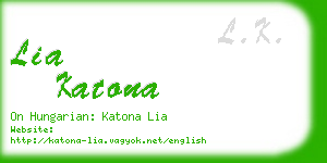 lia katona business card